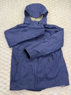 Cabela’s Women's Blue Hooded Waterproof Rain Jacket Shell Coat - Size Medium